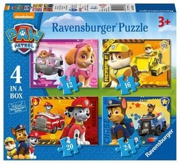 Ravensburger Puzzle Paw Patrol 4 laatikossa 7033 hinta ja tiedot | Palapelit | hobbyhall.fi