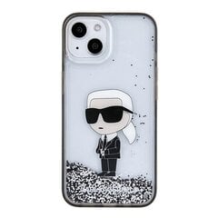 Karl Lagerfeld KLHCP15SLKKNSK iPhone 15 6.1" transparent hardcase Liquid Glitter Ikonik hinta ja tiedot | CG Mobile Puhelimet, älylaitteet ja kamerat | hobbyhall.fi
