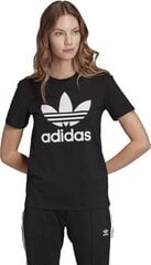 Naisten T-paita Adidas Trefoil FM3311, musta hinta ja tiedot | Adidas Originals Naisten vaatteet | hobbyhall.fi