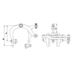 Vannejarru Caliper, Saccon FSI45 hinta ja tiedot | Muut polkupyörän varaosat | hobbyhall.fi