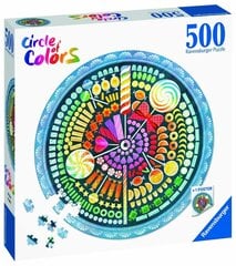 Ravensburger Puzzle Circle of Colory Candy 500pc 17350 hinta ja tiedot | Palapelit | hobbyhall.fi