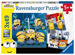 Ravensburger Puzzle Funny Minions 3x49p 5082 hinta ja tiedot | Palapelit | hobbyhall.fi