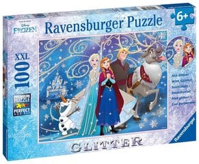 Ravensburger Puzzle Frozen-Glittery Snow 100p 13610 hinta ja tiedot | Palapelit | hobbyhall.fi