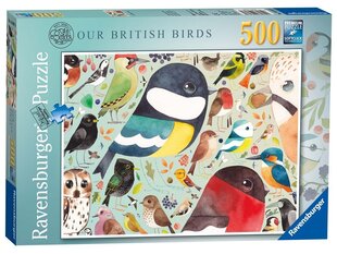 Ravensburger Puzzle Sewell S British Birds 500P 14697 hinta ja tiedot | Palapelit | hobbyhall.fi