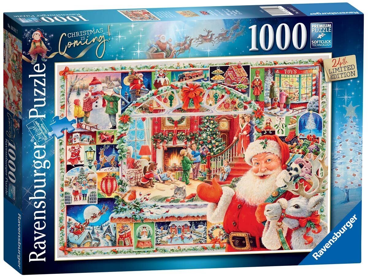 Ravensburger Puzzle Christmas on tulossa! 1000p 16511 hinta ja tiedot | Palapelit | hobbyhall.fi