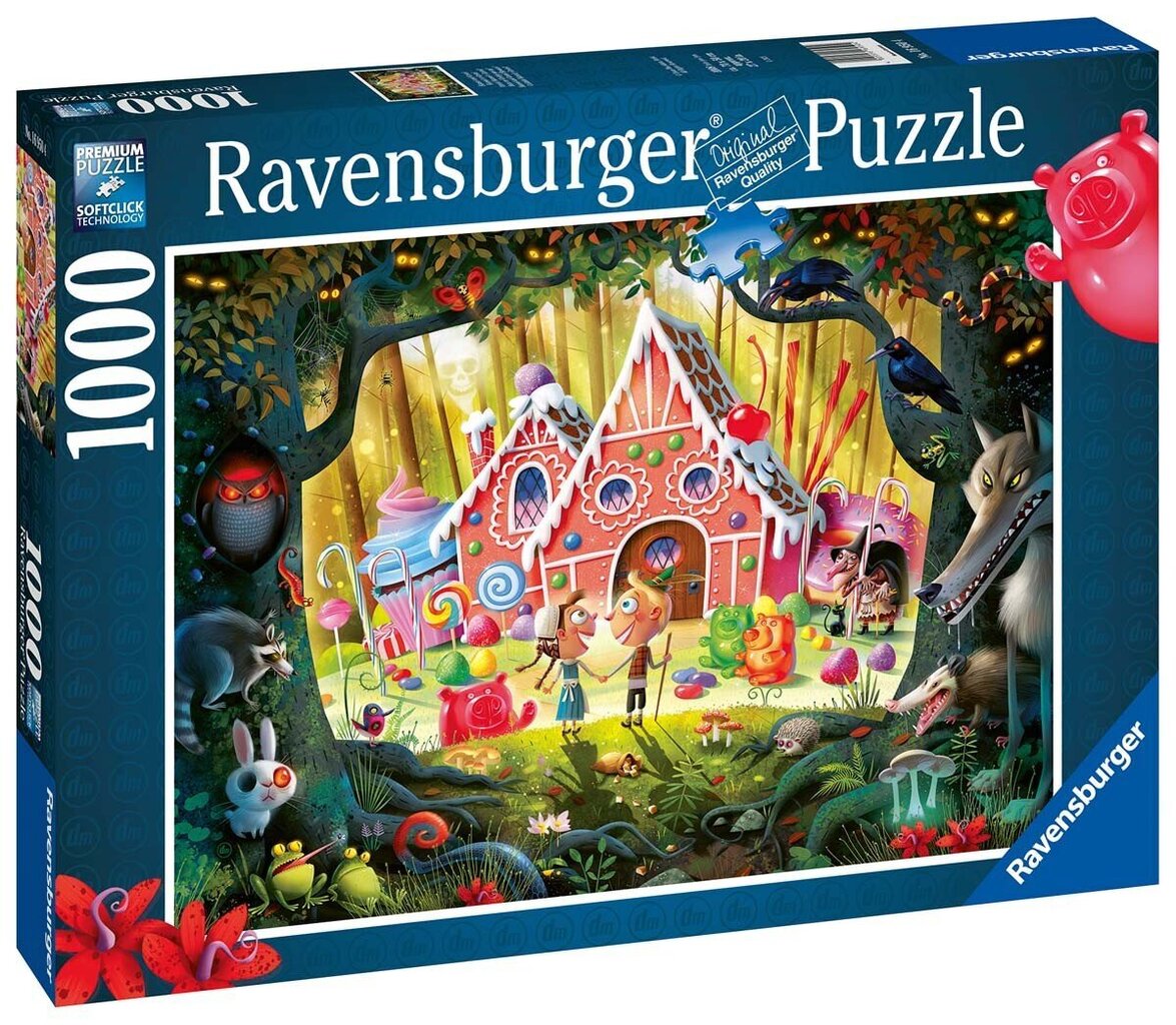 Ravensburger Puzzle Hansel ja Gretel 1000p 16950 hinta ja tiedot | Palapelit | hobbyhall.fi