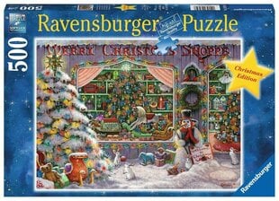 Ravensburger Puzzle The Christmas Shop 500p 16534 hinta ja tiedot | Palapelit | hobbyhall.fi