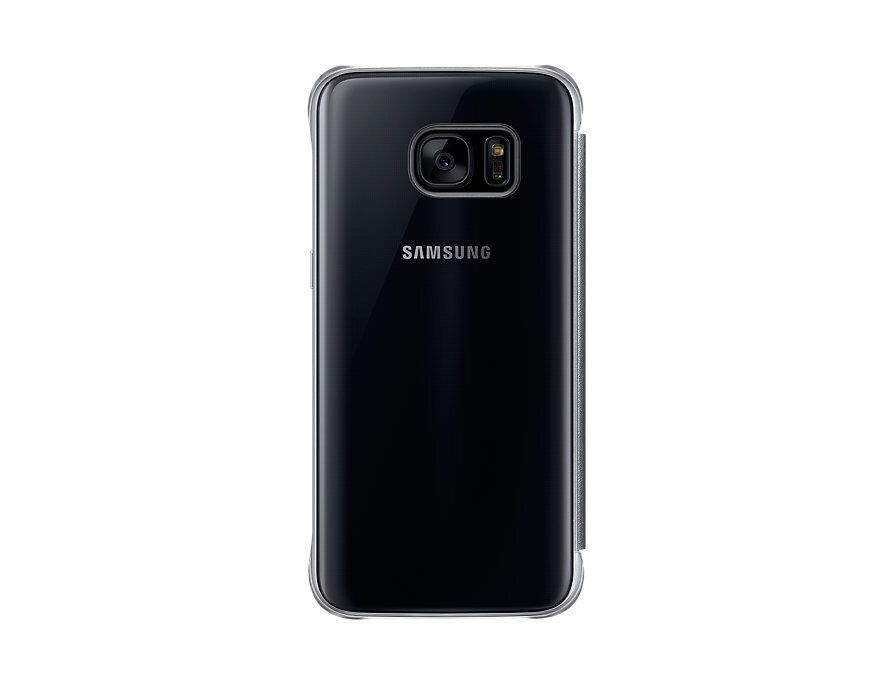 Sivulle avautuva kotelo Clear View Samsung Galaxy S7 (G930), musta hinta ja tiedot | Puhelimen kuoret ja kotelot | hobbyhall.fi