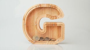 Suuri puinen säästöpossu "G" hinta ja tiedot | Hauskat säästölippaat | hobbyhall.fi