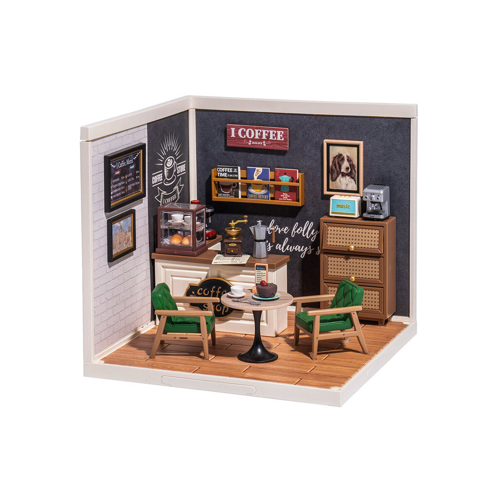 Rolife Super Creator Daily Inspiration Cafe Plastic DIY Miniature House Kit DW001 hinta ja tiedot | LEGOT ja rakennuslelut | hobbyhall.fi