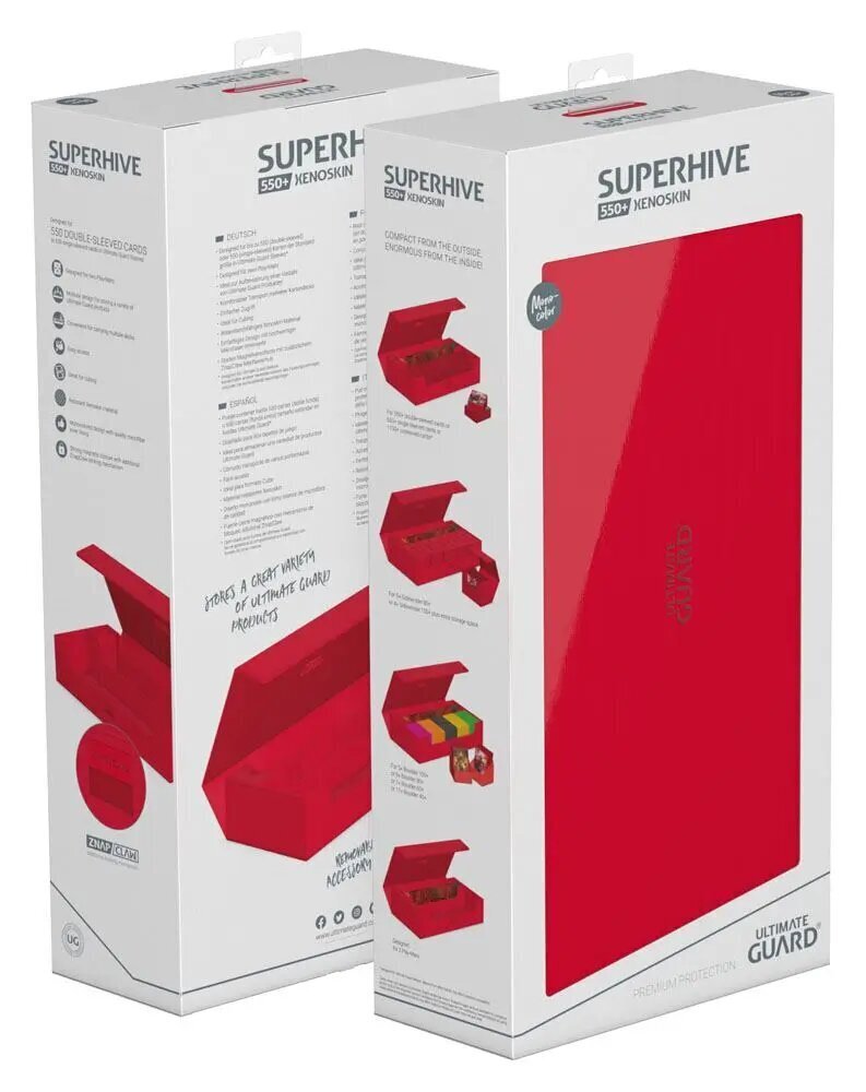 Ultimate Guard Superhive 550+ XenoSkin Yksivärinen Punainen hinta ja tiedot | Lautapelit ja älypelit | hobbyhall.fi