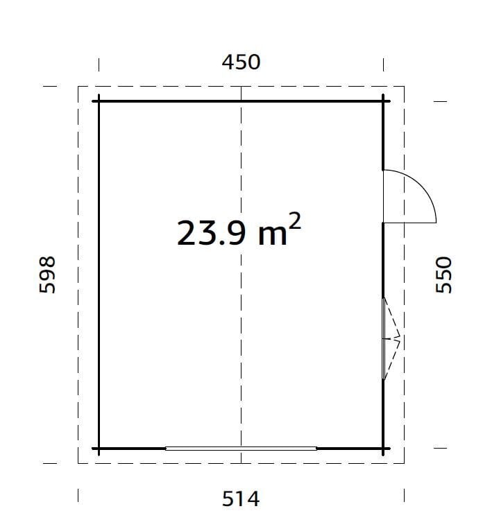 Autotalli Roger 23,9 m² ilman tallin ovea ja ruskealla puunsuojalla hinta ja tiedot | Piharakennukset | hobbyhall.fi