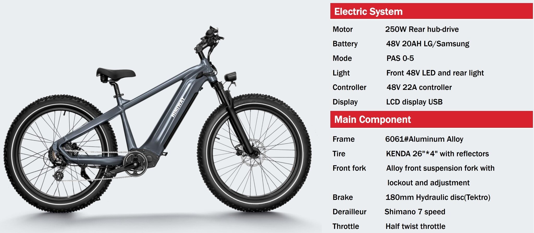 Sähköpyörä Himiway Cruiser Step-Thru 26", valkoinen, 250W, 17,5Ah LG hinta ja tiedot | Sähköpyörät | hobbyhall.fi