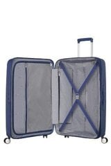 American Tourister iso matkalaukku Soundbox Spinner Expandable 77cm, sininen hinta ja tiedot | Matkalaukut ja matkakassit | hobbyhall.fi