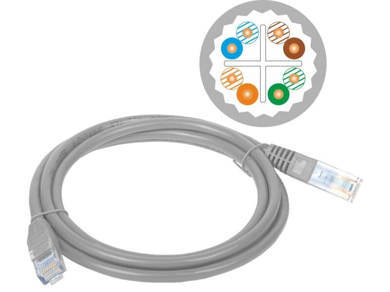 A-LAN ALANTEC PATCH-CORD U/UTP KAT.6A LSOH 1.0M harmaa hinta ja tiedot | Kaapelit ja adapterit | hobbyhall.fi