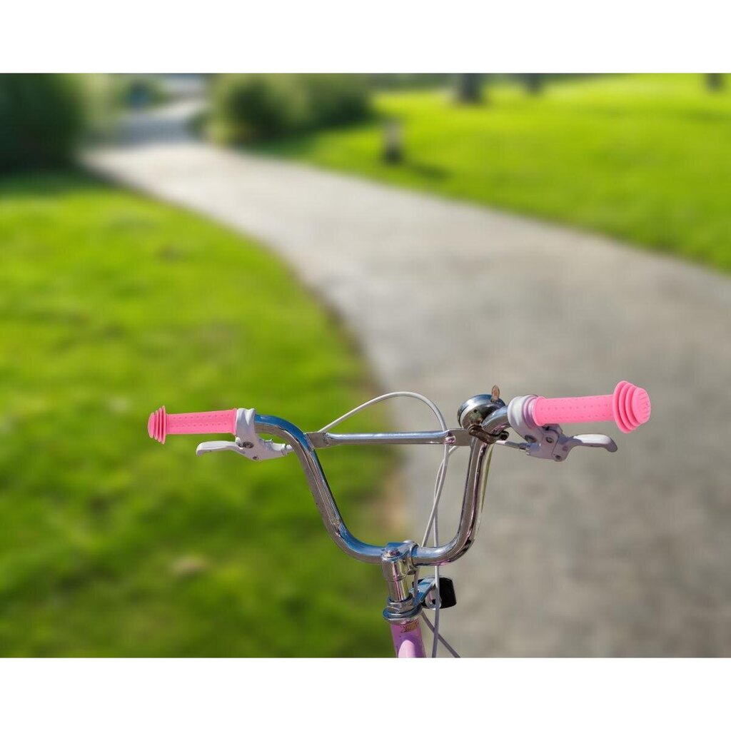 Polkupyörän kahvan muovipäälliset 115 mm, vaaleanpunainen hinta ja tiedot | Polkupyörän kahvat | hobbyhall.fi