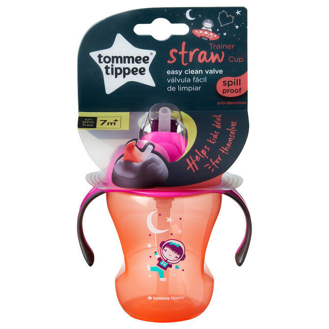 Tommee Tippee läikkymätön juomakuppi pillillä, 230 ml, 6kk+ hinta ja tiedot | Tuttipullot ja tarvikkeet | hobbyhall.fi