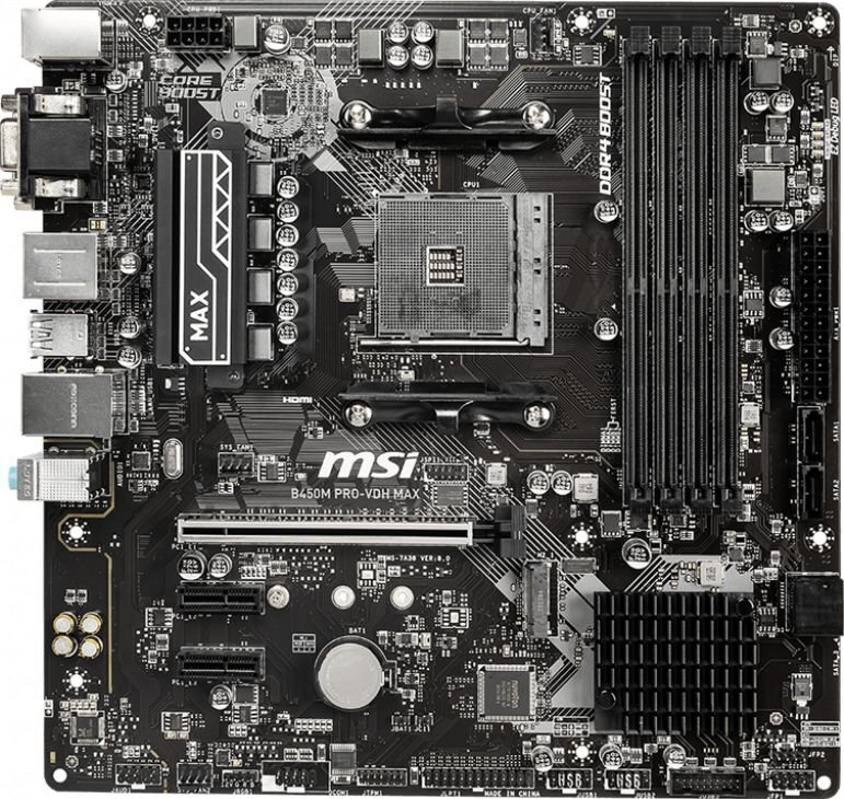 MSI B450M PRO-VDH MAX hinta ja tiedot | Emolevyt | hobbyhall.fi