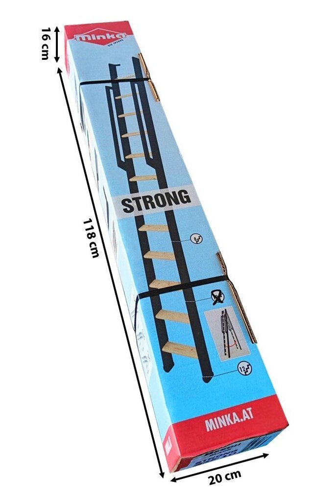 Portaat Minka Strong 10, Korkeus 243 - 257 cm hinta ja tiedot | Portaat | hobbyhall.fi