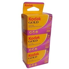 Kodak filmi Gold 200/36x3 hinta ja tiedot | Kameratarvikkeet | hobbyhall.fi