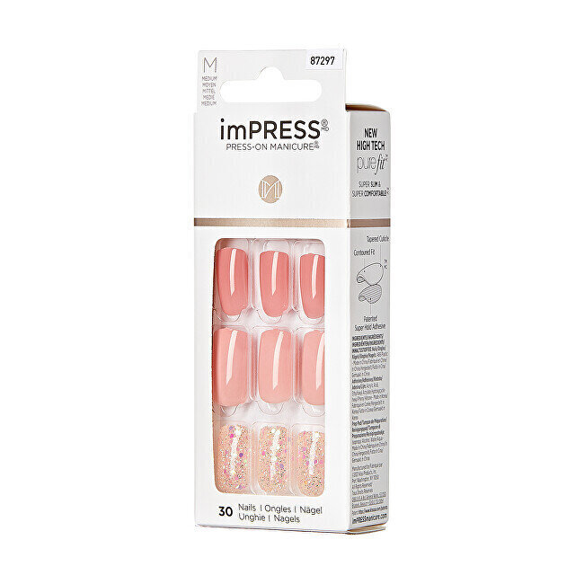 Tekokynnet imPRESS Press-On Manicure Bare But Butter Short Nails, 30 kpl. hinta ja tiedot | Manikyyri- ja pedikyyritarvikkeet | hobbyhall.fi