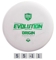 Frisbeegolfkiekko Discmania SE Soft Exo Origin Evolution, valkoinen hinta ja tiedot | Frisbeegolf | hobbyhall.fi