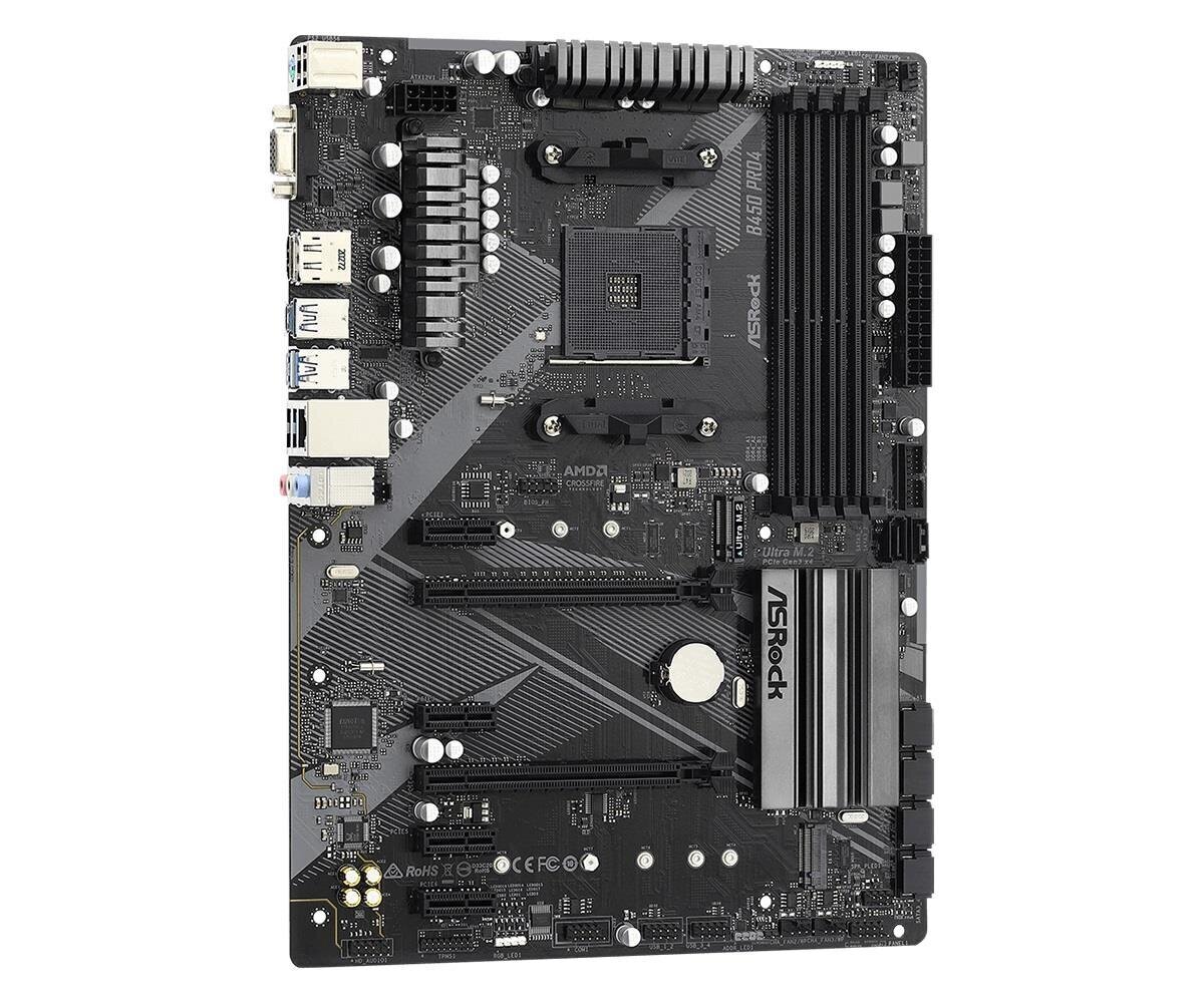 ASRock B450 PRO4 R2.0 hinta ja tiedot | Emolevyt | hobbyhall.fi