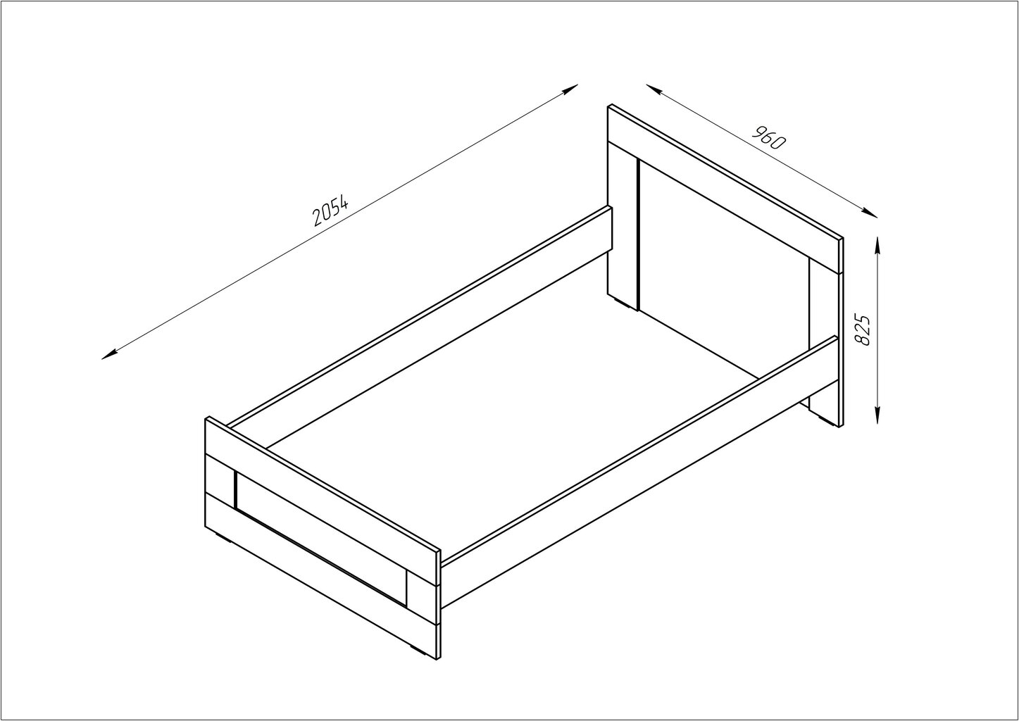 ORION yhden hengen sänky 90x200cm, valkoinen 7.02.04.170.1 hinta ja tiedot | Sängyt | hobbyhall.fi