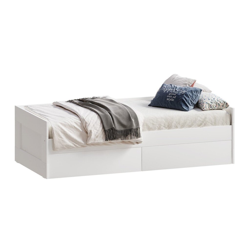 ORION ulosvedettävä sänky, jossa 2 laatikkoa 80x200cm, valkoinen 7.02.08.460.1 hinta ja tiedot | Sängyt | hobbyhall.fi