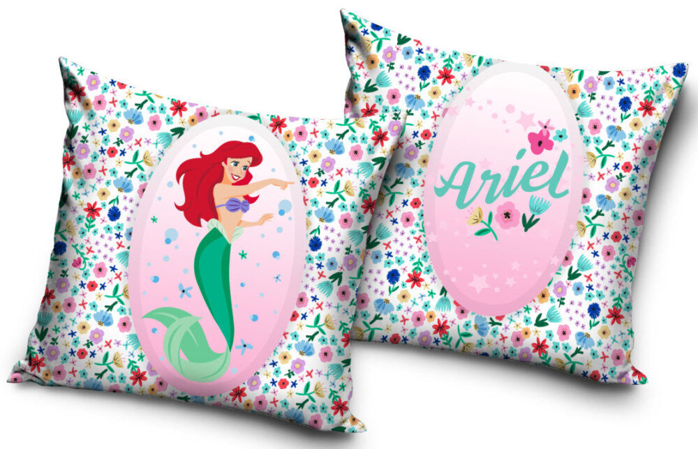 Tyynyliina Disney Princess Ariel 40x40 cm hinta ja tiedot | Hauskat koristetyynyt | hobbyhall.fi