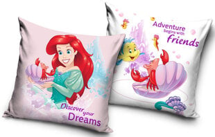 Tyynyliina Disney Princess Ariel 40x40 cm hinta ja tiedot | Hauskat koristetyynyt | hobbyhall.fi