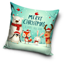 Tyynyliina Merry Christmas 40x40 cm hinta ja tiedot | Hauskat koristetyynyt | hobbyhall.fi