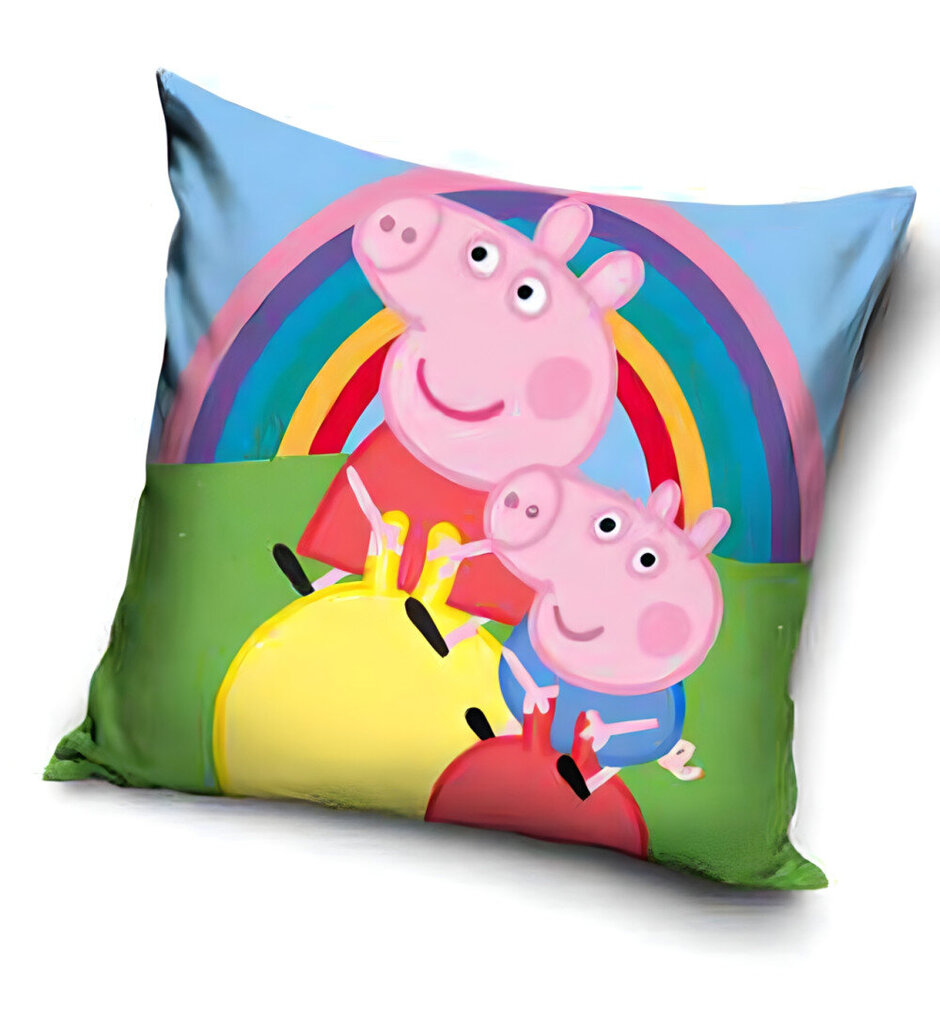 Tyynyliina Peppa Pig Rainbow 40x40 cm hinta ja tiedot | Hauskat koristetyynyt | hobbyhall.fi