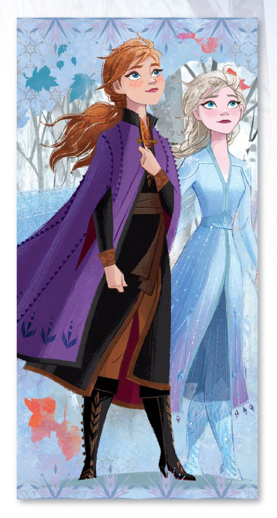 Lasten pyyhe Disney Frozen Sisters, 70x137 cm, nopeasti kuivuva hinta ja tiedot | Pyyhkeet | hobbyhall.fi