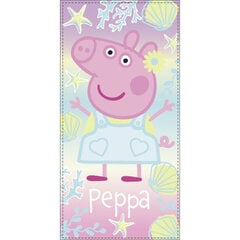 Lasten pyyhe Peppa Pig Shell, 70x140 cm, nopeasti kuivuva hinta ja tiedot | Pyyhkeet | hobbyhall.fi