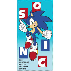 Lasten pyyhe Sonic the Hedgehog Fast, 70x140 cm, nopeasti kuivuva hinta ja tiedot | Pyyhkeet | hobbyhall.fi