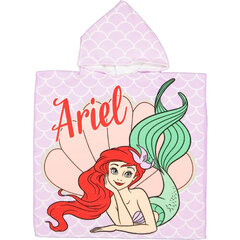 Lasten pyyhe Disney Princess Ariel, poncho 60x120 cm hinta ja tiedot | Pyyhkeet | hobbyhall.fi