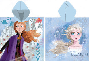 Lasten pyyhe Disney Frozen Element, poncho 55x110 cm hinta ja tiedot | Pyyhkeet | hobbyhall.fi