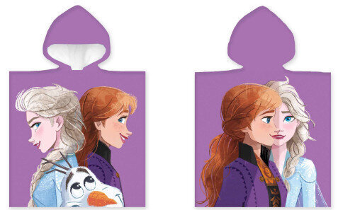 Lasten pyyhe Disney Frozen Purple Poncho 50x100 cm hinta ja tiedot | Pyyhkeet | hobbyhall.fi