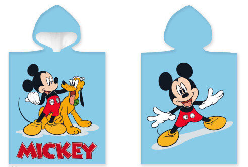 Lasten pyyhe Disney Mickey, Pluto Poncho 50x100 cm hinta ja tiedot | Pyyhkeet | hobbyhall.fi