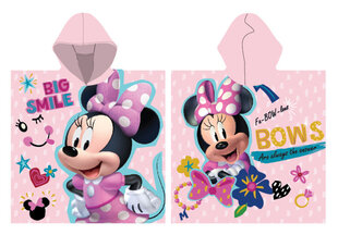 Lasten pyyhe Disney Minnie Smile, poncho 55x110 cm hinta ja tiedot | Pyyhkeet | hobbyhall.fi