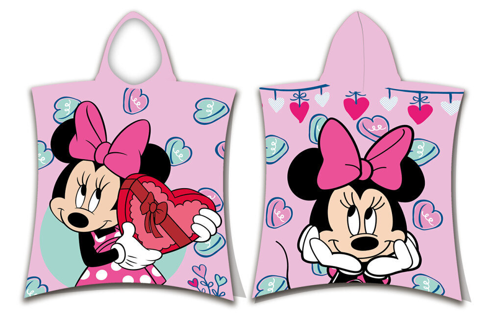 Lasten pyyhe Disney Minnie Pink 03 Poncho 50x115 cm hinta ja tiedot | Pyyhkeet | hobbyhall.fi