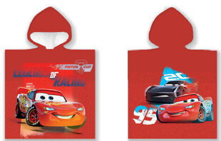 Lasten pyyhe Disney Cars Racing Poncho 50x100 cm hinta ja tiedot | Pyyhkeet | hobbyhall.fi