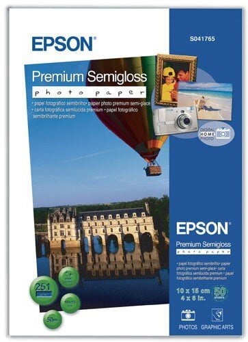 Epson valokuvapaperi 10x15 Premium Semigloss 251g 50 arkkia