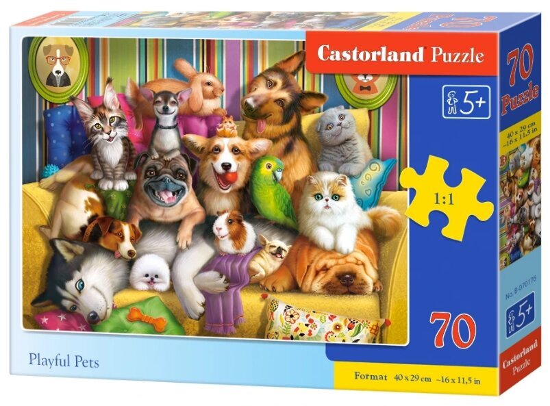 Palapeli Castorland, 70 kpl, Playful Pets hinta ja tiedot | Palapelit | hobbyhall.fi