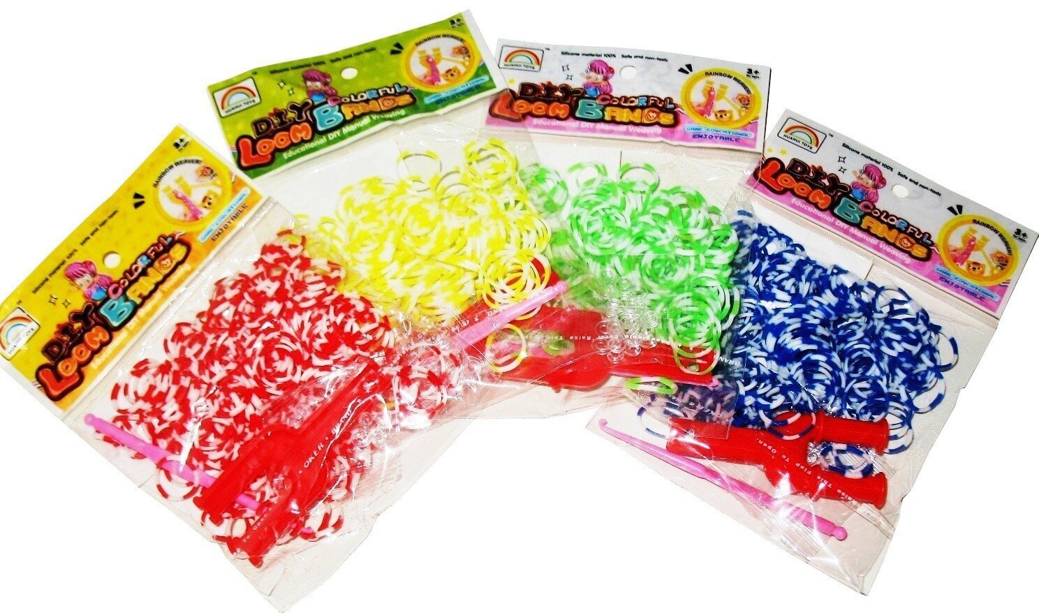 Punontakumit 200 kpl 200 kpl Loom Bands hinta ja tiedot | Kehittävät lelut | hobbyhall.fi