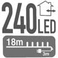 Led-valoketju, 240 lediä, 18 m hinta ja tiedot | Jouluvalot | hobbyhall.fi