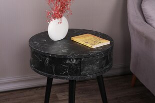 Sivupöytä, Asir, 51x58,5x51 cm, musta hinta ja tiedot | Sohvapöydät | hobbyhall.fi