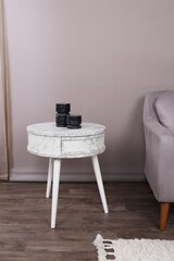 Sivupöytä, Asir, 51x58,5x51 cm, valkoinen hinta ja tiedot | Sohvapöydät | hobbyhall.fi
