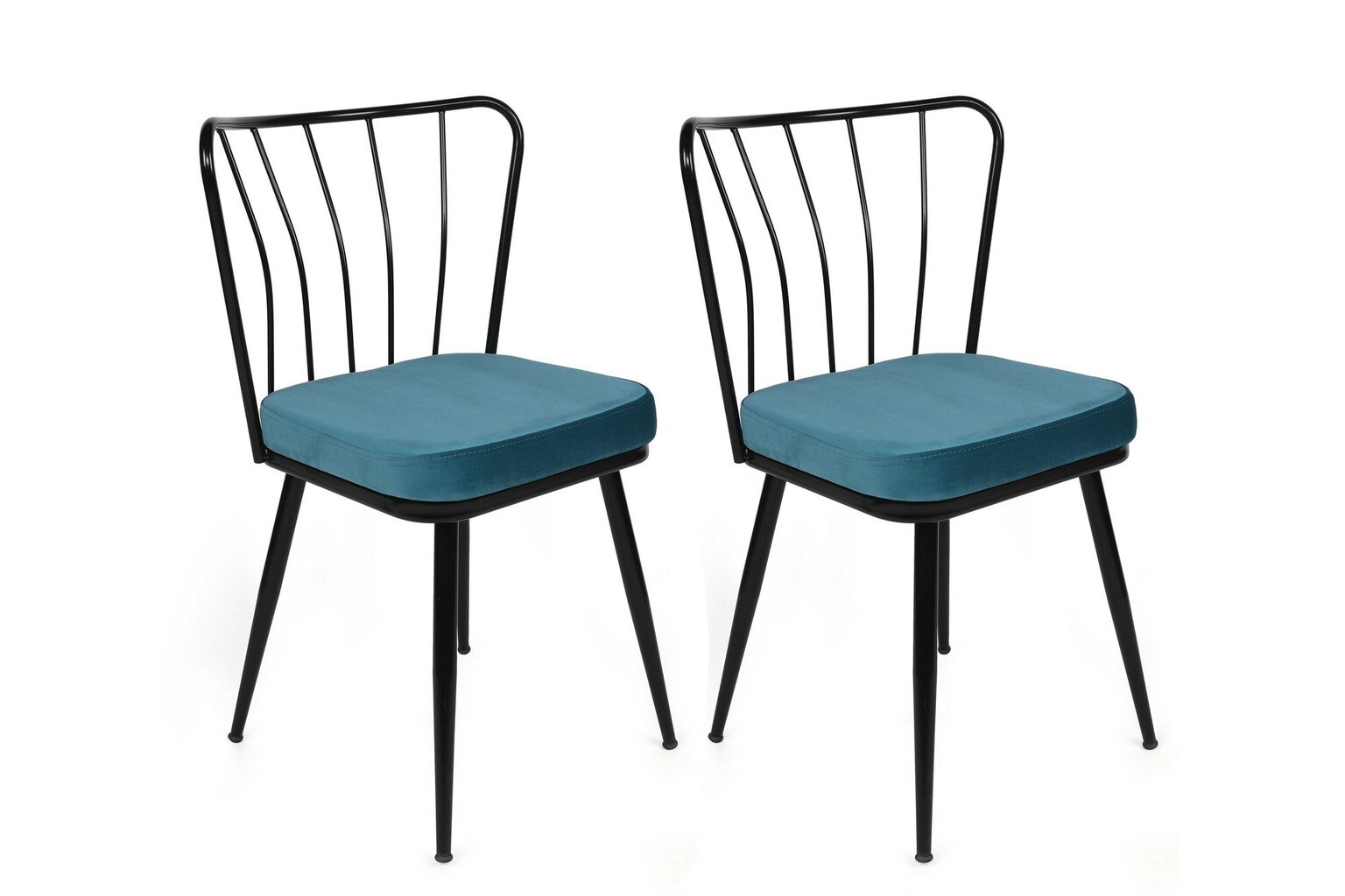 2-osainen tuolisarja Asir, sininen/musta hinta ja tiedot | Ruokapöydän tuolit | hobbyhall.fi